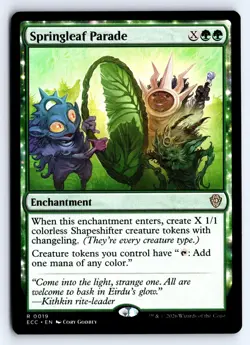 Springleaf Parade 19 Rare Commander: Lorwyn Eclipsed Magic: The Gathering NM - Image 1