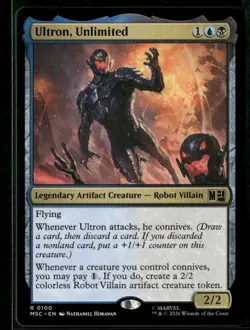 Ultron, Unlimited 100 R Commander: Marvel Super Heroes Magic: The Gathering NM - Image 1