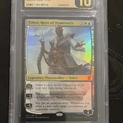 Black label CGC Pristine 10: MTG Teferi, Hero of Dominaria Foil 2018 - Image 3