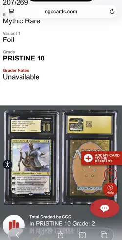 Black label CGC Pristine 10: MTG Teferi, Hero of Dominaria Foil 2018 - Image 4
