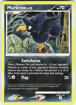 Murkrow 72/147 Uncommon Supreme Victors Pokemon LP - Image 1