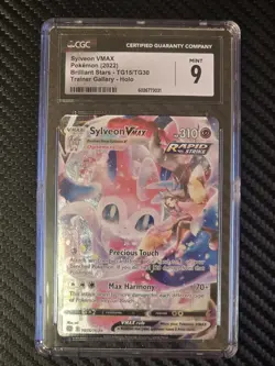 CGC 9 MINT Sylveon VMAX TG15/TG30 Brilliant Stars Trainer Gallery Pokemon - Image 1