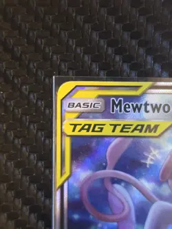 Pokemon Mewtwo & Mew GX SM191 Tag Team Black Star Promo NM Front MP Back - Image 2