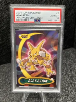 Topps Alakazam #2 Pokemon Advanced Challenge 2004 PSA 10 LOW POP - Image 1