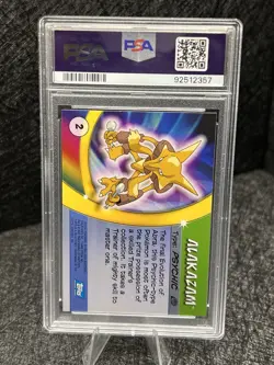 Topps Alakazam #2 Pokemon Advanced Challenge 2004 PSA 10 LOW POP - Image 2