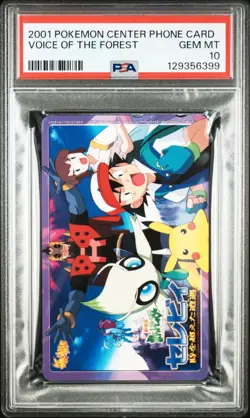 PSA 10 2001 POKEMON CENTER PHONE CARD CELEBI: THE VOICE OF THE FOREST - Image 1