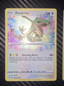 Vivid Voltage Rayquaza 138/185 Amazing Rare Pokemon NM+ Sea&Sky Cosmos SWSH029 - Image 2