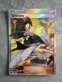 Pokemon Grimsley Ultra Rare Full Art Holo 234/236 Sm-Unified Minds Trainer Card - Image 1