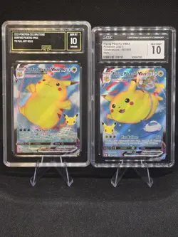 Pokemon 2021 Celebrations Flying & Surfing Pikachu VMAX Full Art PSA 10 - Image 1