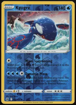 Kyogre 036/159 Holo Rare Crown Zenith Pokemon Reverse Holo LP/NM - Image 1