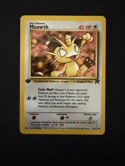 Meowth 62/82 Team Rocket 1st Edition Pokemon TCG - Image 1