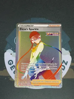Pokemon TCG Elesa's Sparkle 275/264 Fusion Strike Rainbow Secret Rare NM - Image 1