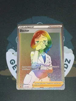 Pokemon TCG Doctor 214/198 Chilling Reign Rainbow Secret Rare NM - Image 1