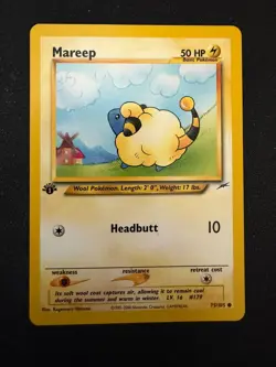 Mareep 75/105 1st Edition Neo Destiny Pokemon TCG - Image 1