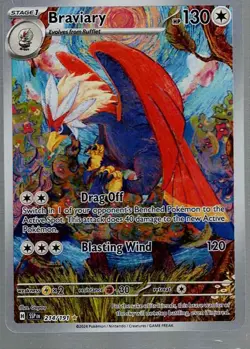 Braviary 214/191 Illustration Rare Surging Sparks Pokemon Holo Near Mint - Image 1