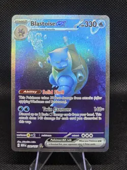 Pokemon SV MEW Blastoise EX 200/165 Special Illustration Rare Holo 151 Mint - Image 1