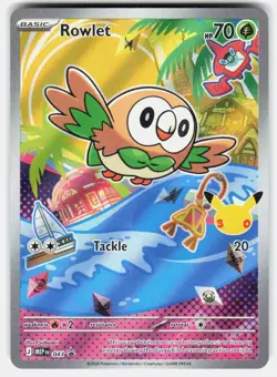 Rowlet 043 Holo Promo ME: Mega Evolution Promo Pokemon Holo Near Mint - Image 1
