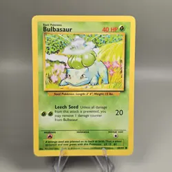 Bulbasaur 44/102 Base Set Unlimited 1999 Wizards of the Coast Regular Pokemon NM - Image 1