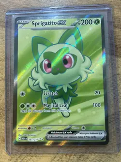 Pokemon TCG, Sprigatito EX 251/217 Ultra Rare Full Art, Ascended Heros, NM-MINT - Image 1