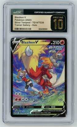 2022 Pokemon Silver Tempest Blaziken V Full Art #TG14 CGC Pristine 10 - Image 1