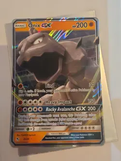 Pokemon Onix GX 36/68 Hidden Fates Ultra Rare Full Art Holo GX - Image 1