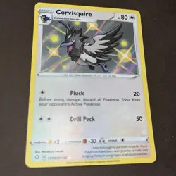 Corvisquire SV102/SV122 - Shining Fates - Shiny Holo Rare Pokemon - NM MINT - Image 1