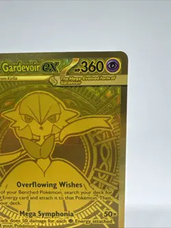 2025 Pokemon Mega Evolution Gold Hyper Rare Mega Gardevoir ex #187/132 - Image 3