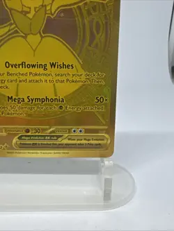 2025 Pokemon Mega Evolution Gold Hyper Rare Mega Gardevoir ex #187/132 - Image 5