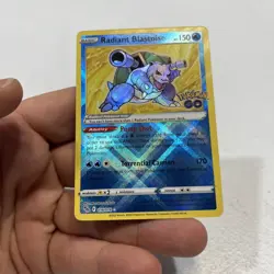 Pokemon TCG Radiant Blastoise 018/078 Pokemon GO Radiant Rare Holo - Image 1