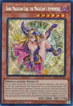 * DARK MAGICIAN GIRL THE MAGICIAN'S APPRENTICE * SECRET RARE ALIN-EN004 YUGIOH! - Image 1