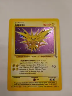 Zapdos Holo Fossil 15/62 WOTC 1999 Rare Vintage Pokemon Card LP/NM - Image 1