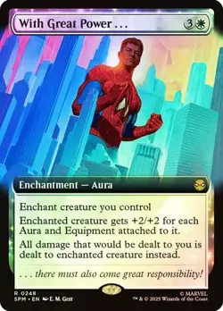 NM Extended Art Foil With Great Power., MTG, Marvel's Spider-Man, Magic, 248 - Image 1