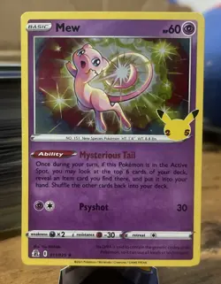 Pokemon TCG Mew 011/025 Holo Rare Celebrations Set - NM - Image 1