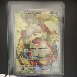 Pokemon TCG Hisuian Growlithe 181/167 Illustration Rare Full Art Sv06 Holo - Image 1