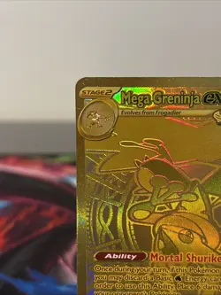 Pokemon TCG Mega Greninja ex 122/086 Gold Chaos Rising NM Condition - Image 2