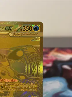 Pokemon TCG Mega Greninja ex 122/086 Gold Chaos Rising NM Condition - Image 3