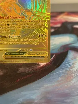 Pokemon TCG Mega Greninja ex 122/086 Gold Chaos Rising NM Condition - Image 4