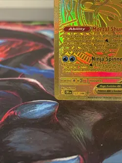 Pokemon TCG Mega Greninja ex 122/086 Gold Chaos Rising NM Condition - Image 5