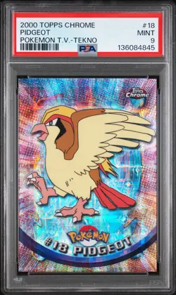 2000 TOPPS CHROME POKEMON T.V. TEKNO #18 PIDGEOT PSA 9 - Image 1