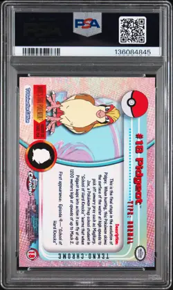 2000 TOPPS CHROME POKEMON T.V. TEKNO #18 PIDGEOT PSA 9 - Image 2