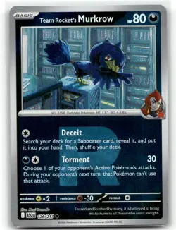 Team Rocket's Murkrow (Team Rocket) 126/217 Ascended Heroes Reverse Holo NM/M - Image 1