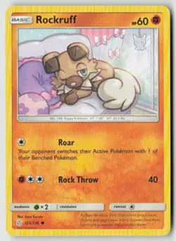 Rockruff 123/236 Common Cosmic Eclipse Pokemon Lightly Played - Image 1