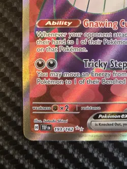 Pokemon Gengar ex SV05 Temporal Forces Ultra Rare Full Art Holo 193/162 MINT 🔥 - Image 4