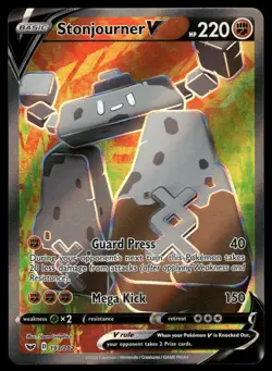 Stonjourner V 193/202 Ultra Rare Sword & Shield Pokemon NM - Image 1