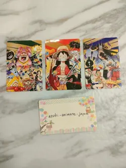 ONE PIECE Natsucomi Double Sticker 2022 Shueisha Japan Set of 3 Eiichiro Oda - Image 1