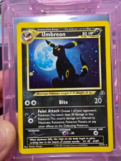 Pokemon TCG Umbreon Neo Discovery Holo Rare Card 13/75 Vintage OG Moonbreon NM - Image 1