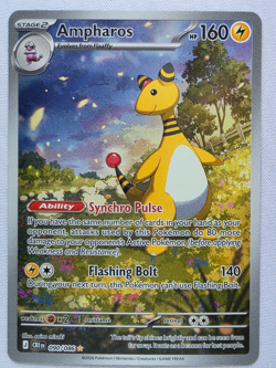 Ampharos 090/086 Me04: Chaos Rising Holo Illustration Rare Mint Pokemon Card - Image 1