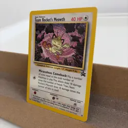 Team Rocket's Meowth 18/53 Black Star Wotc Promo Pokemon Card TCG English - Image 3