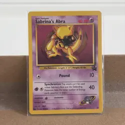Sabrina's Abra 19 WOTC Black Star Promo Pokemon Card Vintage - Image 1