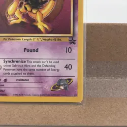 Sabrina's Abra 19 WOTC Black Star Promo Pokemon Card Vintage - Image 2